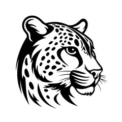 Majestic Cheetah Head Vector Illustration