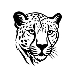 Majestic Cheetah Head Vector Illustration