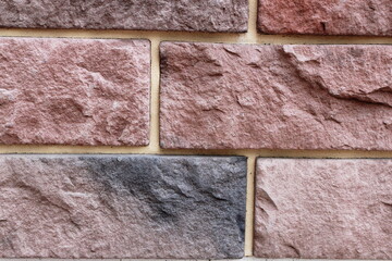 Photo texture red brick and white seams.