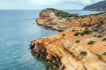 Mille-Feuille Cove located on the Cap Bon of Tunisia, in Korbous.