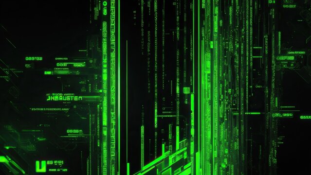 green binary code