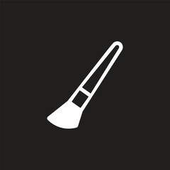Powder or blush makeup brush flat vector icon for cosmetics apps and websites