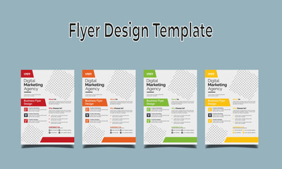 Creative corporate business flyer template,Corporate Business flyer template, Flyer Template Geometric shape used for business poster layout, business flyer template with minimalist layout