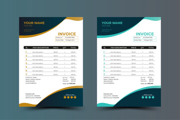 geometric architecture project invoice design

