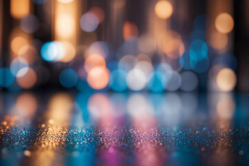 Abstract background with bokeh defocused lights Luxury backdrop for holiday banners, posters, cards