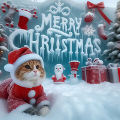 Christmas Cat Wallpaper