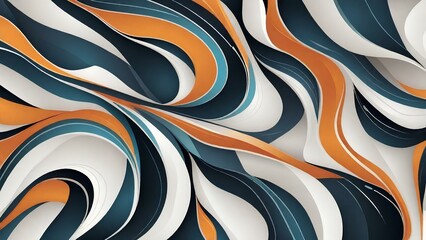 Abstract, Modern, and Minimalist Colorful Wavy Lines Background