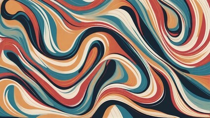 Fototapeta na wymiar Abstract, Modern, and Minimalist Colorful Wavy Lines Background