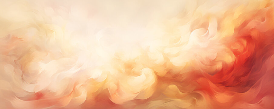 Soft pastel cloud background in warm tones. Abstract natural sky pattern. Design for soothing wallpaper, background, or banner - Powered by Adobe