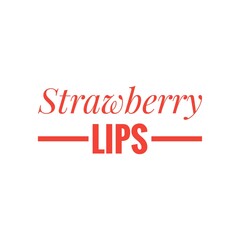 ''Strawberry lips'' Makeup Word Sign