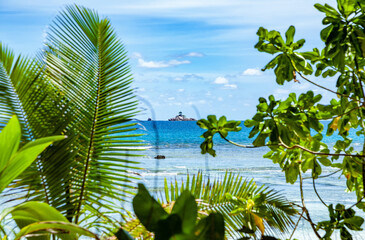 Small island near Coco Island, La Digue, Indian Ocean, Republic of Seychelles, Africa.