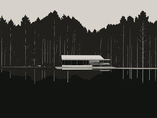 A House On The Water - a modern house by a lake