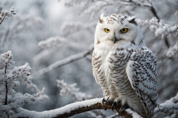 snowy owl in winter