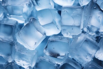 Close-up of ice cubes. Ice crystals background