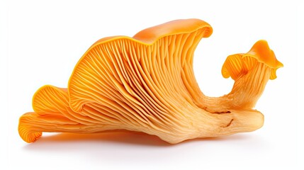 Fototapeta premium Orange chanterelle mushrooms on isolated white background