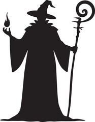Mage Silhouette Vector SVG