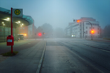 Hamburg Street with Fog