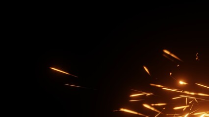 wild sprühende Funken, Feuerwerk, Funkenregen, Inferno, Neujahr, Brand, heiß