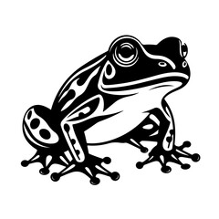 Playful Frog Vector Illustration