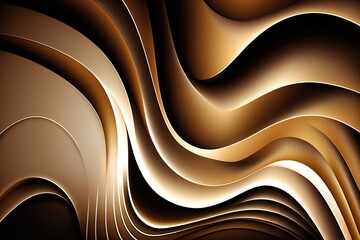 abstract green background with waves. Generative AI. 
