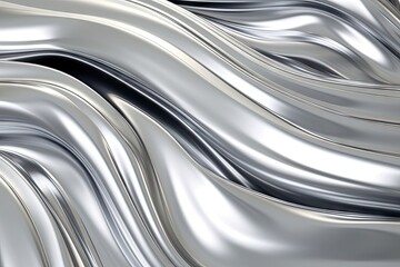  a close up of a metal surface with a wavy design in the middle of the image and a black and white background.