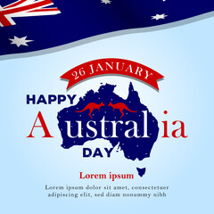 happy australia day 26th january poster template