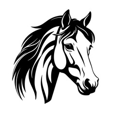 Majestic Horse Head Vector Illustration
