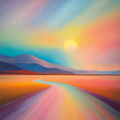 abstract background with sunset and mountains abstract background with sunset and mountains sunset over the ocean in the mountains.