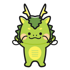 2024年の主役　辰　年賀状素材