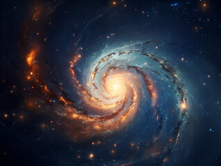 spiral galaxy in space