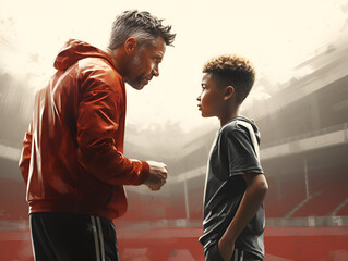 football player with his captain