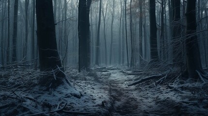 Woods during winter
