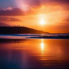 Fototapeta na wymiar beautiful sunset on the beach beautiful sunset on the beach beautiful sunset over the sea