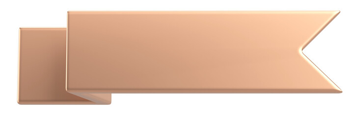 Ribbon tag. Price tag. 3D illustration.