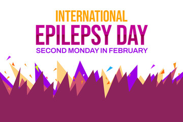 International Epilepsy Day Background with different shapes design and typography. Epilepsy day backdrop