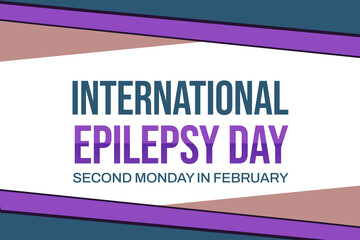International Epilepsy Day Background with traditional border design and typography. Epilepsy day backdrop