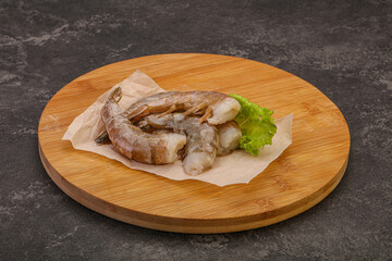 Raw tiger prawn for cooking