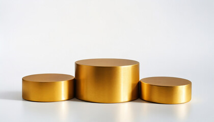 gold podium isolated on white background