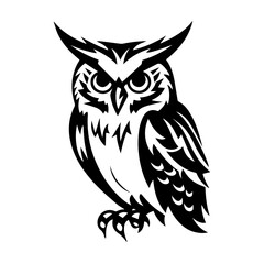 Elegant Owl Icon Vector Illustration