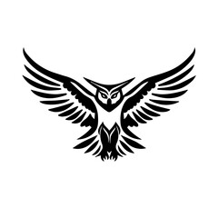 Soaring Owl Icon Vector Illustration