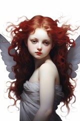 Fototapeta premium Portrait of an angel with long hair