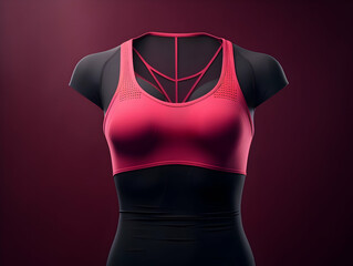Woman fitness suit mockup, 3D woman fitness suit mockup presentation, female gym and sport suit mockup, ai generated photo