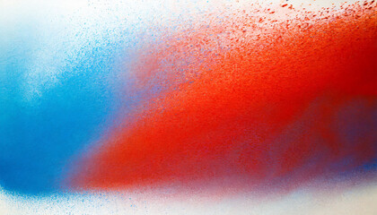 spray paint gradient from red to blue on a white paper background