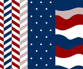 Set of marine psttrns. Nautical seamless pattern. Marine sea pattern. Geometric design. Vector illustration