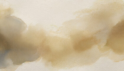 abstract soft watercolor flow blot painting beige neutral color canvas texture horizontal paper...