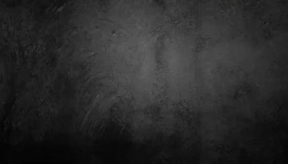 Fotobehang dark grunge textured cement concrete black grey grunge texture background © Alexander