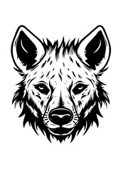 Clever Hyena Head Vector Illustration