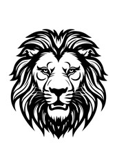 Majestic Lion Head Vector Illustration