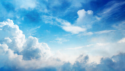 Naklejka na ściany i meble blue sky texture grunge background with clouds