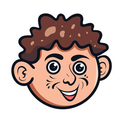 Chill Boy Smiling with Sunglasses Vector. Cute Boy Smiling Vector Illustration